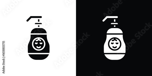 Baby Soap Bottle Icon Isolated on White Background