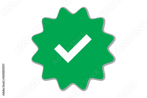 Green checkmark, tick icon. Social media and Profile Verified badge icon. Check and Approved, Accept, Instagram verified badge icon. Green verified badge icon set. Green check mark icon vector set. 