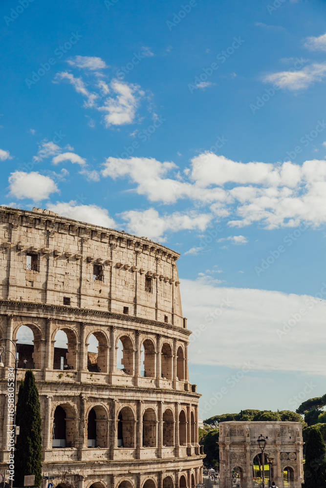 Fototapeta premium Ancient Roman Colosseum amphitheater in Rome, Italy