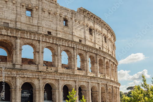 Ancient Roman Colosseum amphitheater in Rome, Italy