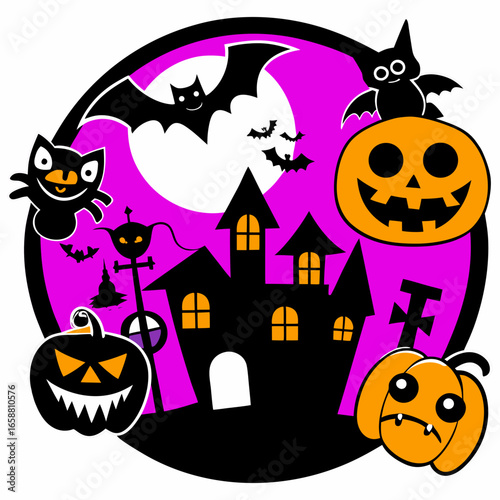 Creepy Halloween Vector Art  Horror Elements & Scary Decorations.eps