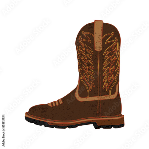 Cartoon Cowboy Boot