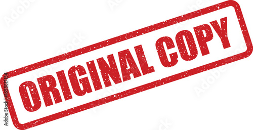 Red rubber stamp with the words Original Copy clearly visible