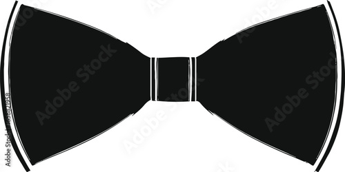 Black and White Illustration of a Bow Tie