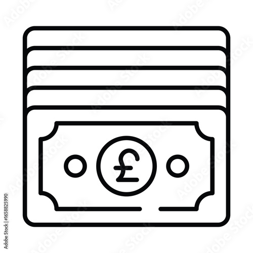 Pound Sterling icon vector