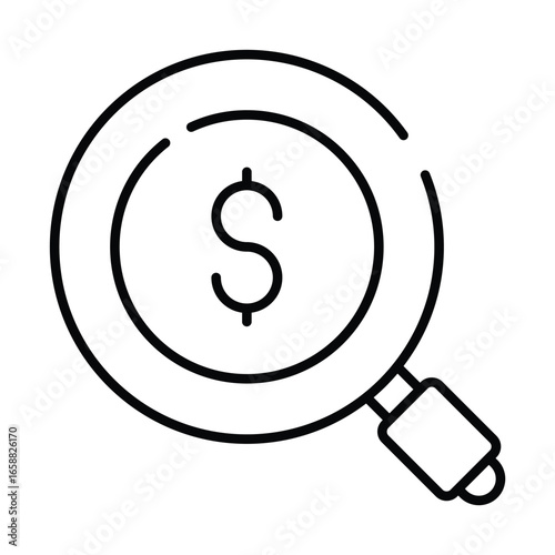 Sales Search icon vector