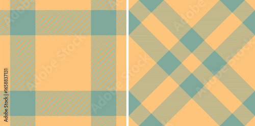 Textile seamless texture of check vector fabric with a plaid background tartan pattern. Set in earth colors of messy stripe art.