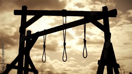 Gallows Silhouette A Grim Reminder of History