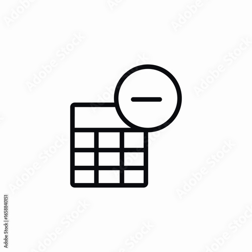 calculator minus remove icon sign vector