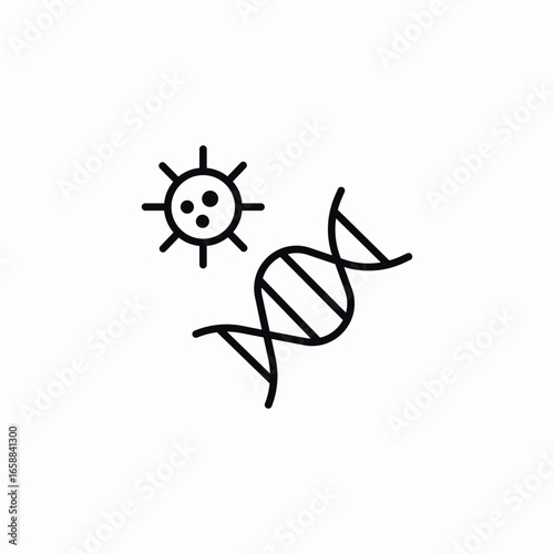 dna virus icon sign vector