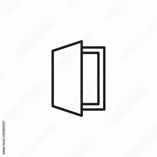 door exit icon sign vector