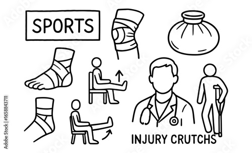 Sports injury care: athletic rehabilitation and medical support outlined