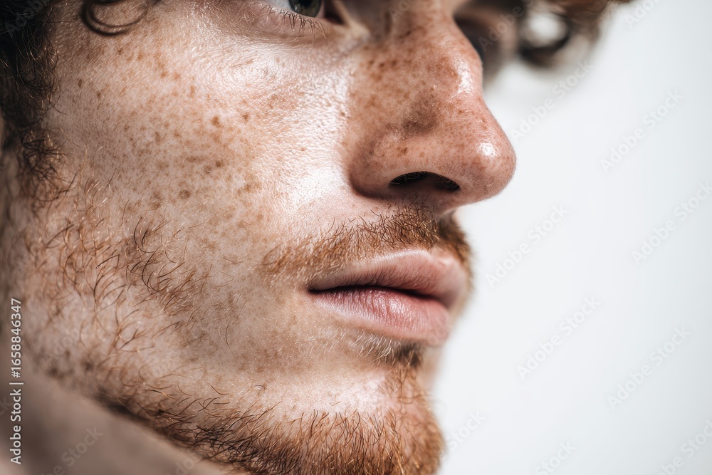 Obraz premium Portrait of a young attractive man on a white background