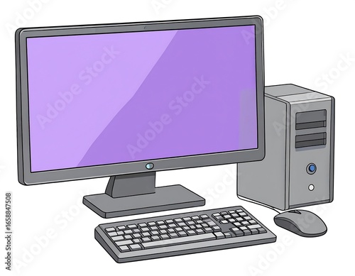 Cartoon computer illustration