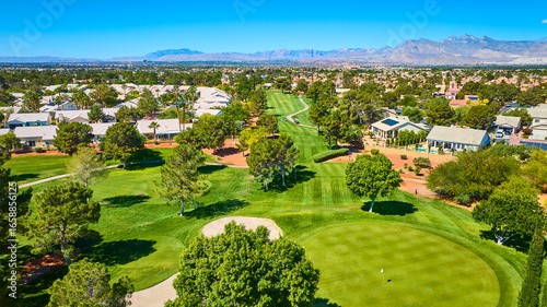 Aerial Golf Course and Residential Community Las Vegas Nevada