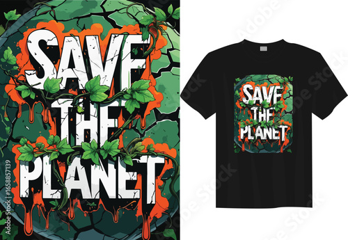 Save the Planet – Eco-Friendly Climate Activist T-shirt Design