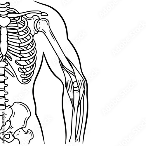 Physical Therapy Vector Icon of Human Arm Anatomy  