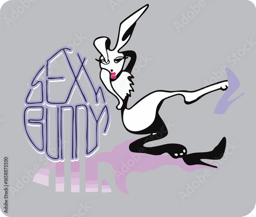 sexy  bunny vector image