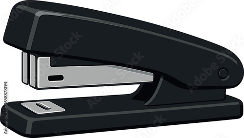 A robust stapler with a compact, efficient design, its silhouette showing the mechanism's simplicity. The closed position hints at readiness for use,