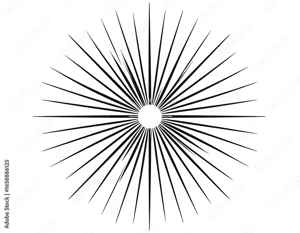 Obraz premium Circular radiating lines