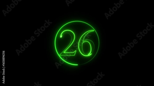 Wallpaper Mural green Glowing Neon Countdown Numbers Animation | Futuristic Neon Number, 4k video  Torontodigital.ca