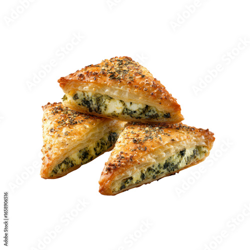 Delicious Spinach and Feta Cheese Triangles - Puff Pastry Appetizer