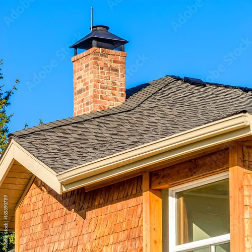 House roof and chimney detail