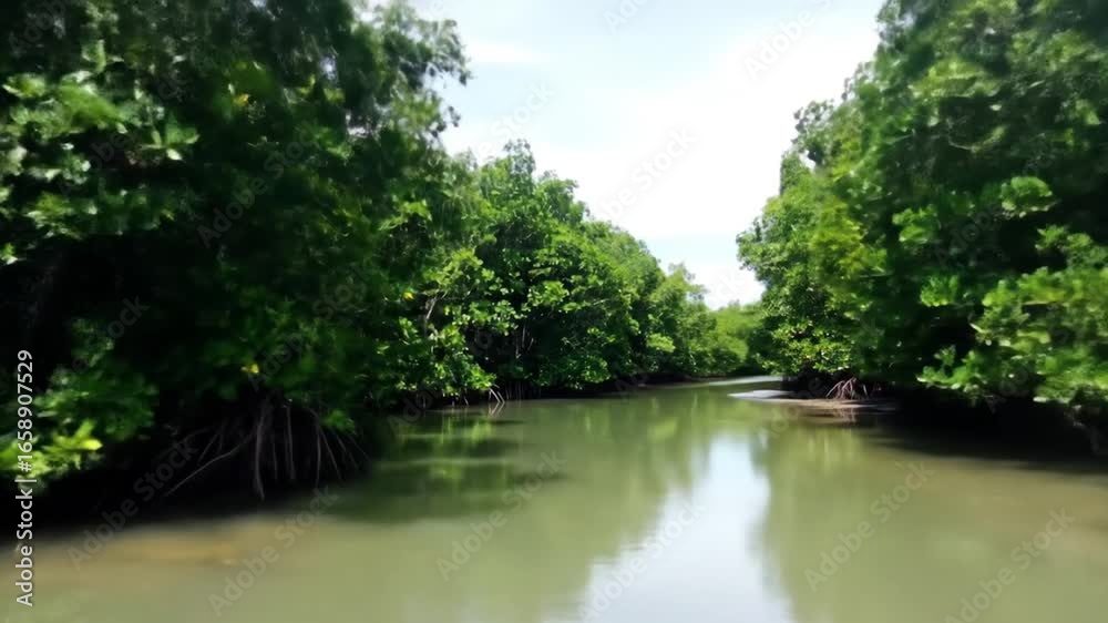 Mangrove river scenery Mangrove river scenery