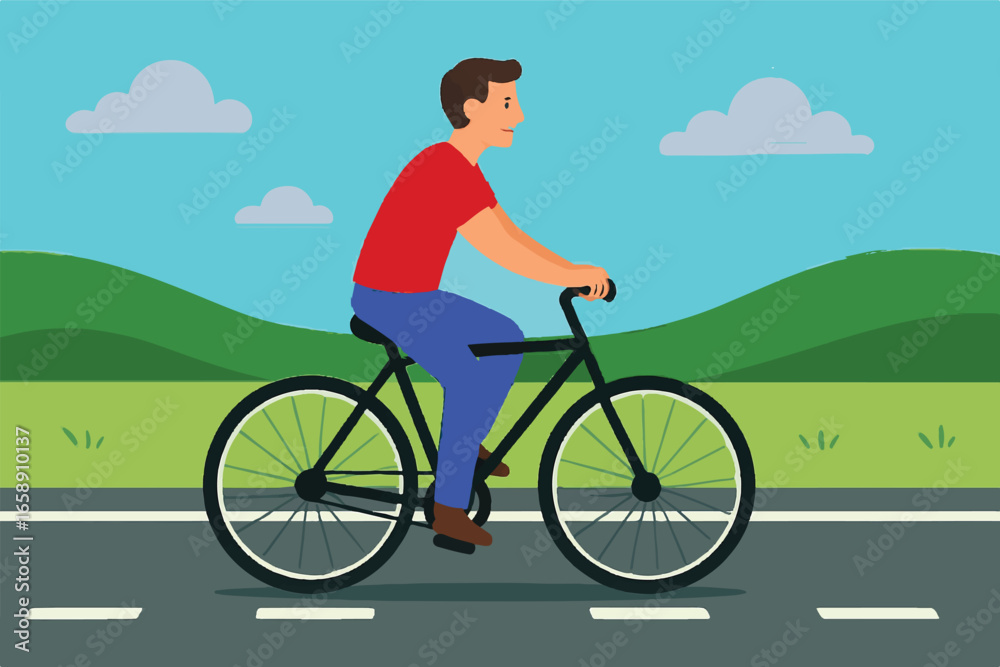 Fototapeta premium Morning Bycycle ride