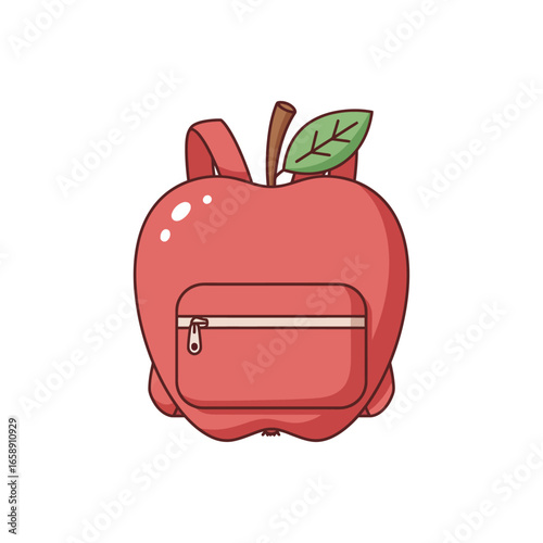 apple backpack for elementary school a whimsical educational design perfect for kids books emphasizing learning and healthy habits with a fun back-to-school theme