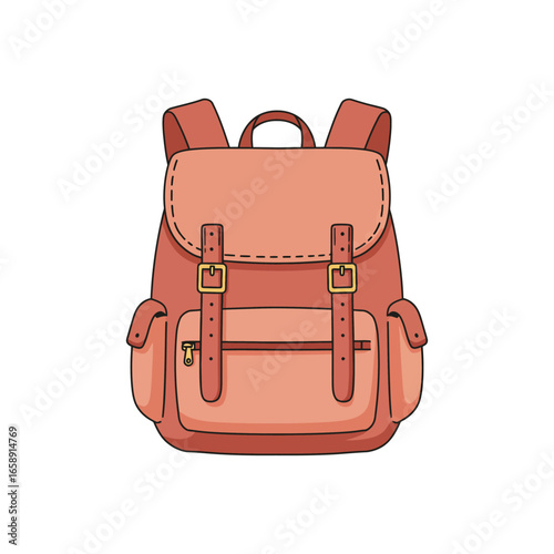 Retro backpack a classic travel bag with straps and pockets perfect for school hiking or weekend getaways evoking nostalgia and vintage style.