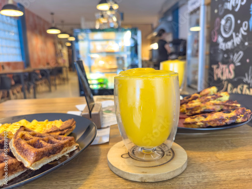 Orange Juice Slush Glass Breakfast