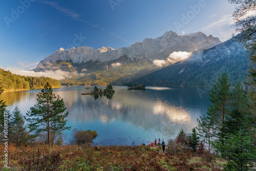 Tableau sur toile Eibsee mit Zugspitze
