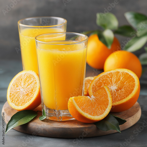 Glass of orange juice