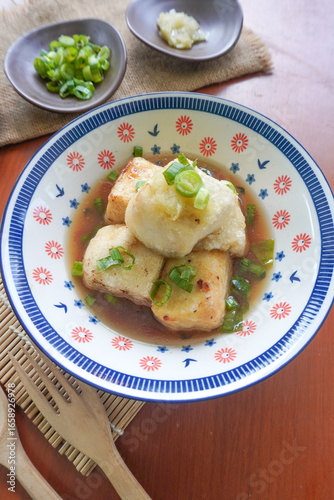 Принти на полотні Agedashi Tofu is a spicy fried tofu dish from Japan