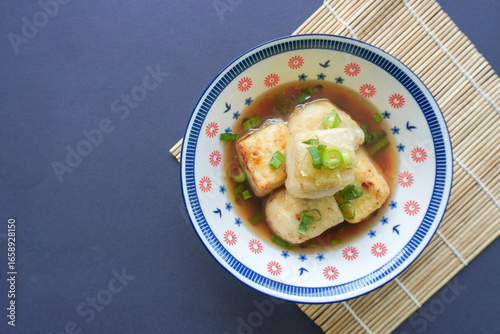Quadro su tela Agedashi Tofu is a spicy fried tofu dish from Japan