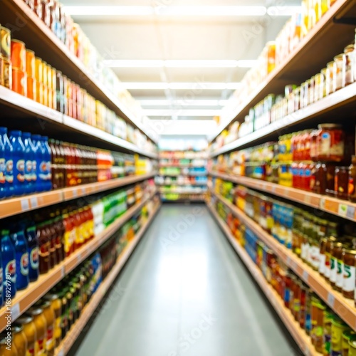 Wallpaper Mural Grocery aisle in a supermarket Torontodigital.ca