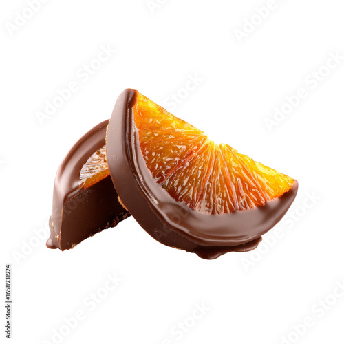 Delicious Chocolate Covered Orange Slices, Gourmet Dessert, Confectionery