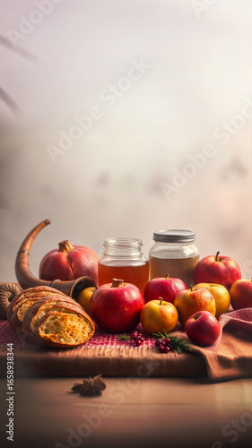 Shanah Tovah Template Design,  Wishing You a Sweet and Joyful
