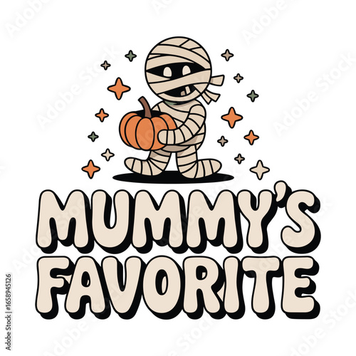 mummys favorite helloween t shirt design