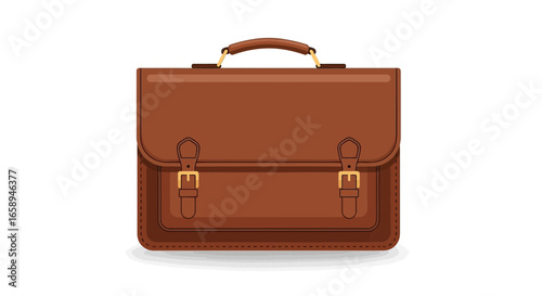 Elegant leather satchel with a classic design, a timeless accessory