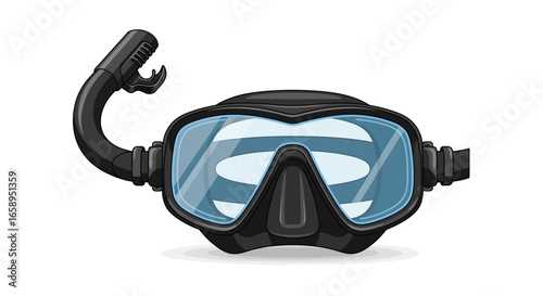 Underwater exploration gear isolated on white offering a glimpse into aquatic adventures and the thrill of diving explorations