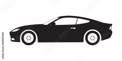 stylized car side silhouette vector art in ai eps jpeg png formats suitable for presentations websites and print