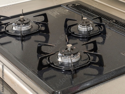 ガスコンロの掃除シーン