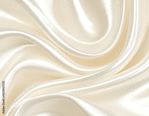 Creamy silk fabric folds