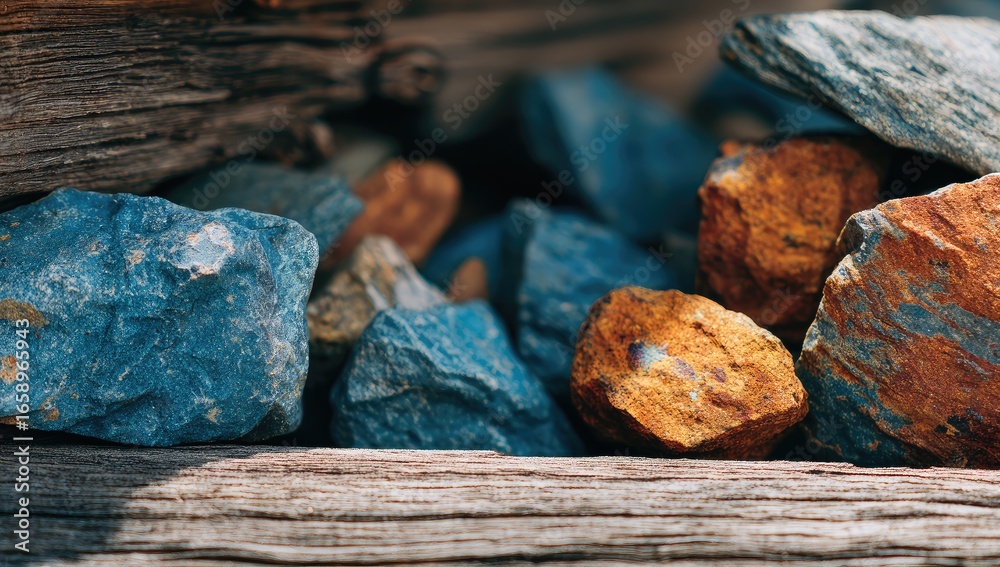 Fototapeta premium Close-up view of various rocks