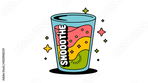 A vibrant and refreshing smoothie in a glass.