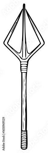 black and white spear weapon clip art preview