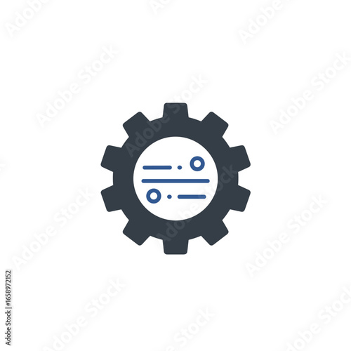 Minimalist Gear Icon Set for Settings and Adjustments