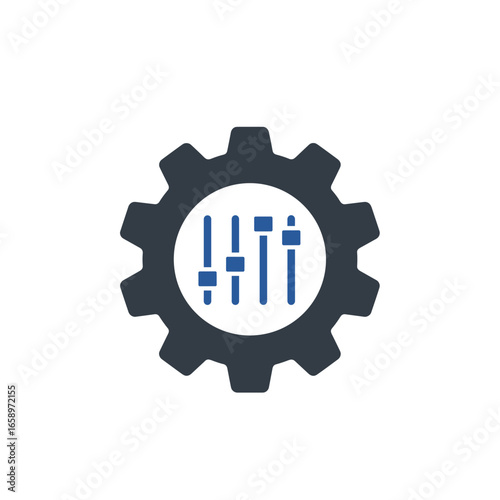 Minimalist Gear Icon Set for Settings and Adjustments